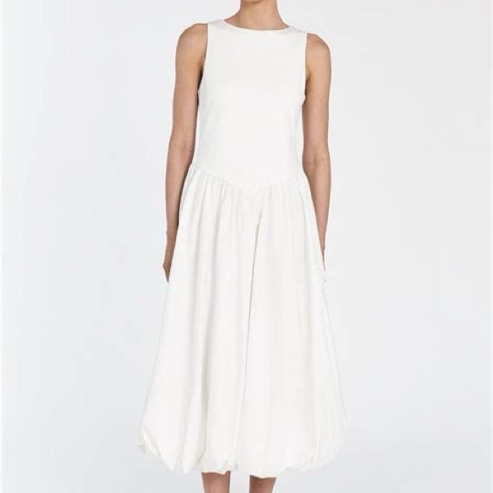 NWT White Bubble Sleeveless Midi Dress by DISSH